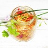 Bulgur s kešu krémom, petžlenom a pažítkou